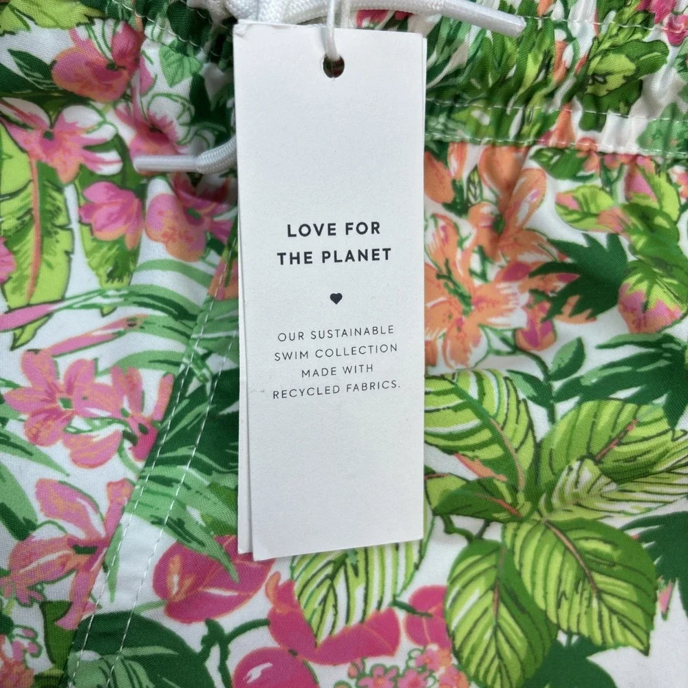 Janie and Jack Boys 18 To 24 Months Recycled Tropical‎ Floral Swim Trunk NEW